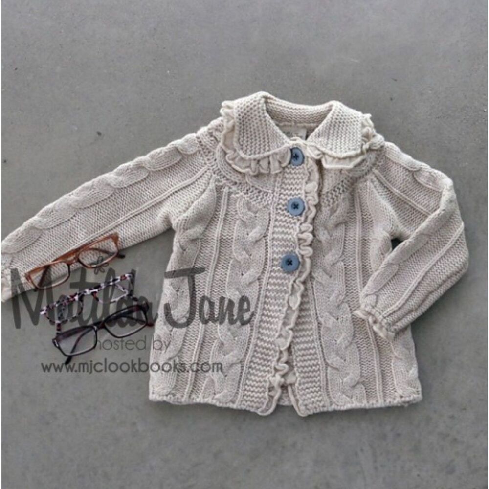 Matilda Jane girls 6 8 Cardigan Miso Pandora Sweater button top Field Trip beige